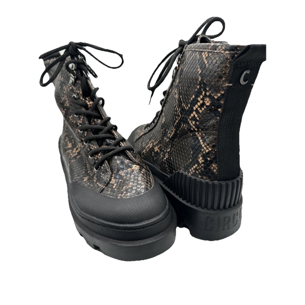NEW Circus NY by Sam Edelman Womens' Indy Boots‎ - Warm Taupe/Snake Print Sz 8